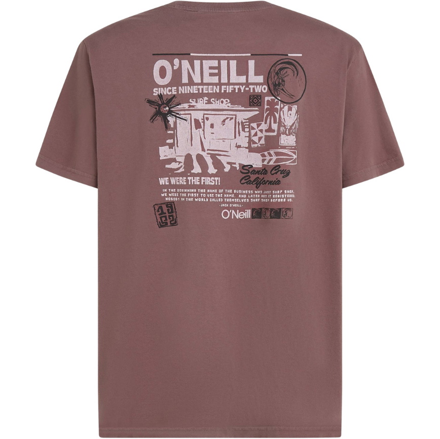2026 O'Neill Mens O'riginals Retro Back Print T-Shirt 2850384 - Purple Gray